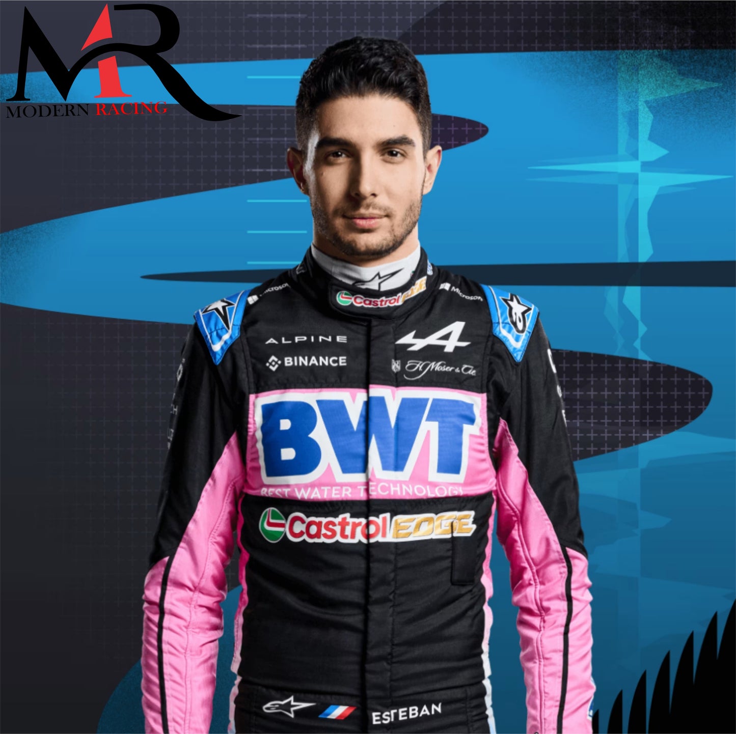 2024 Esteban Ocon Team Alpine F1 Race Suit BWT