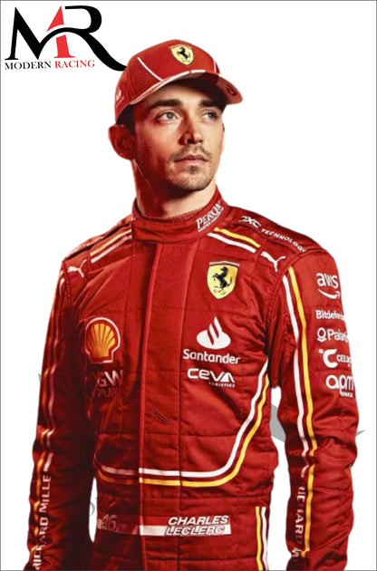 2024 CHARLES LECLERC F1 FERRARI RACE SUIT