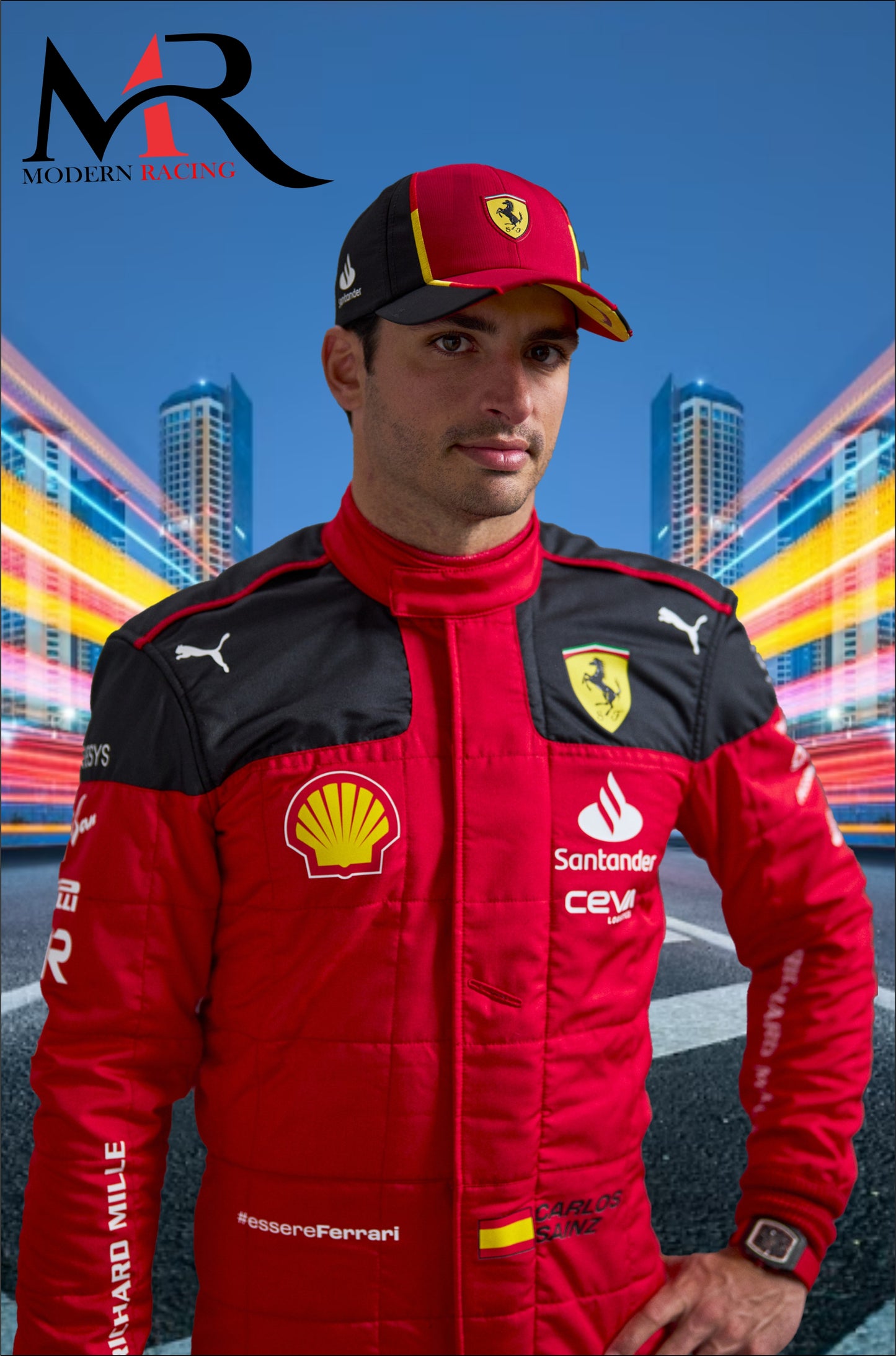 F1 Carlos Sianz 2023 Model Ferrari Suit