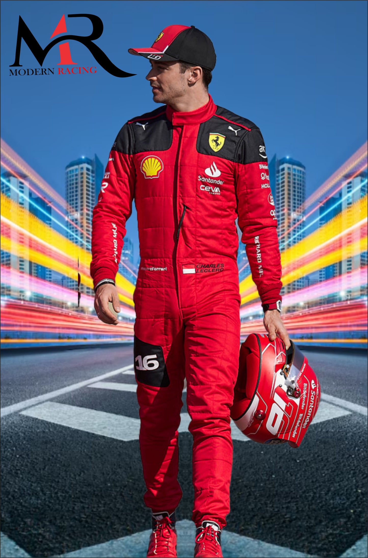 Charles Leclerc 2023 F1 Ferrari Suit