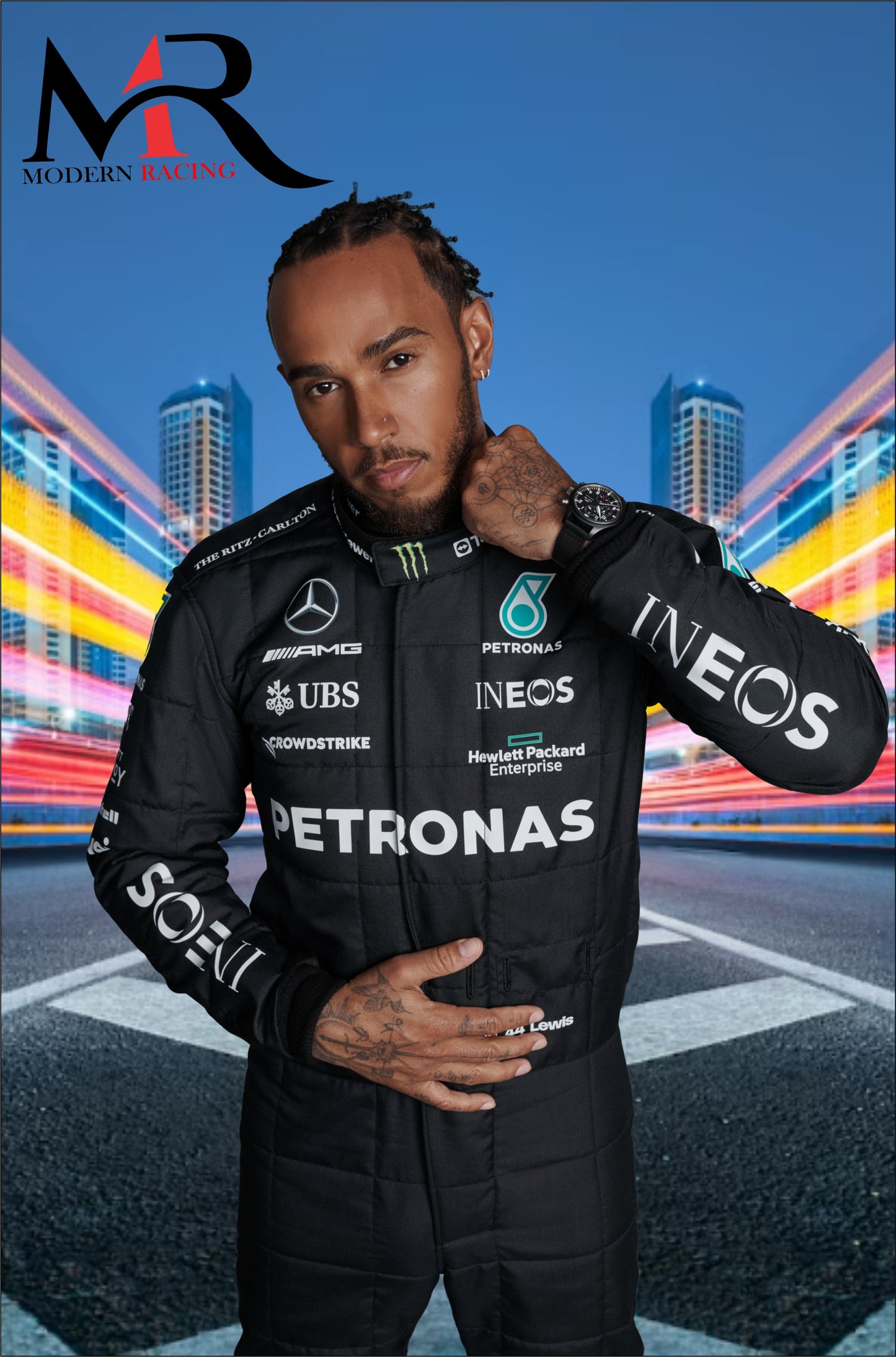 F1 Lewis Hamilton Mercedes AMG 2023 Suit