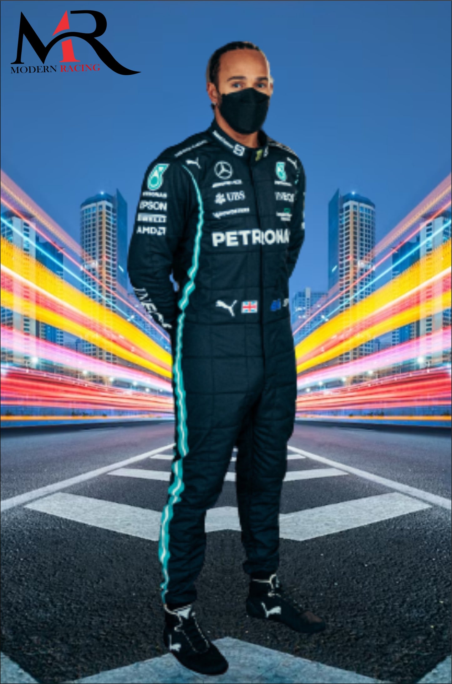 F1 Lewis Hamilton Mercedes AMG 2021 Race Suit