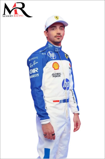 2025 CHARLES LECLERC MIAMI GRAND PRIX FERRARI F1 SUIT