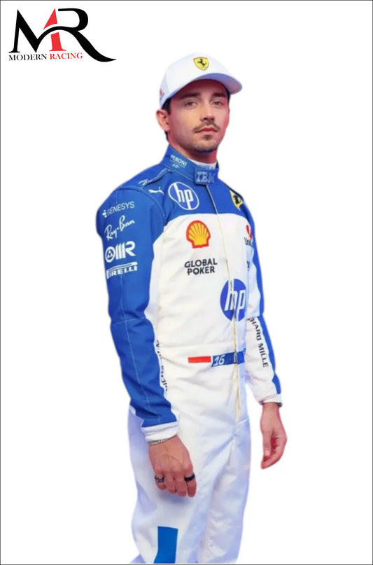 2025 CHARLES LECLERC MIAMI GRAND PRIX FERRARI F1 SUIT