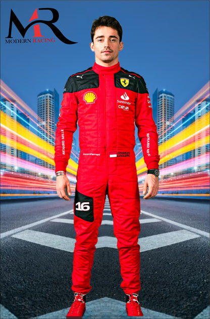 Charles Leclerc 2023 F1 Ferrari Suit