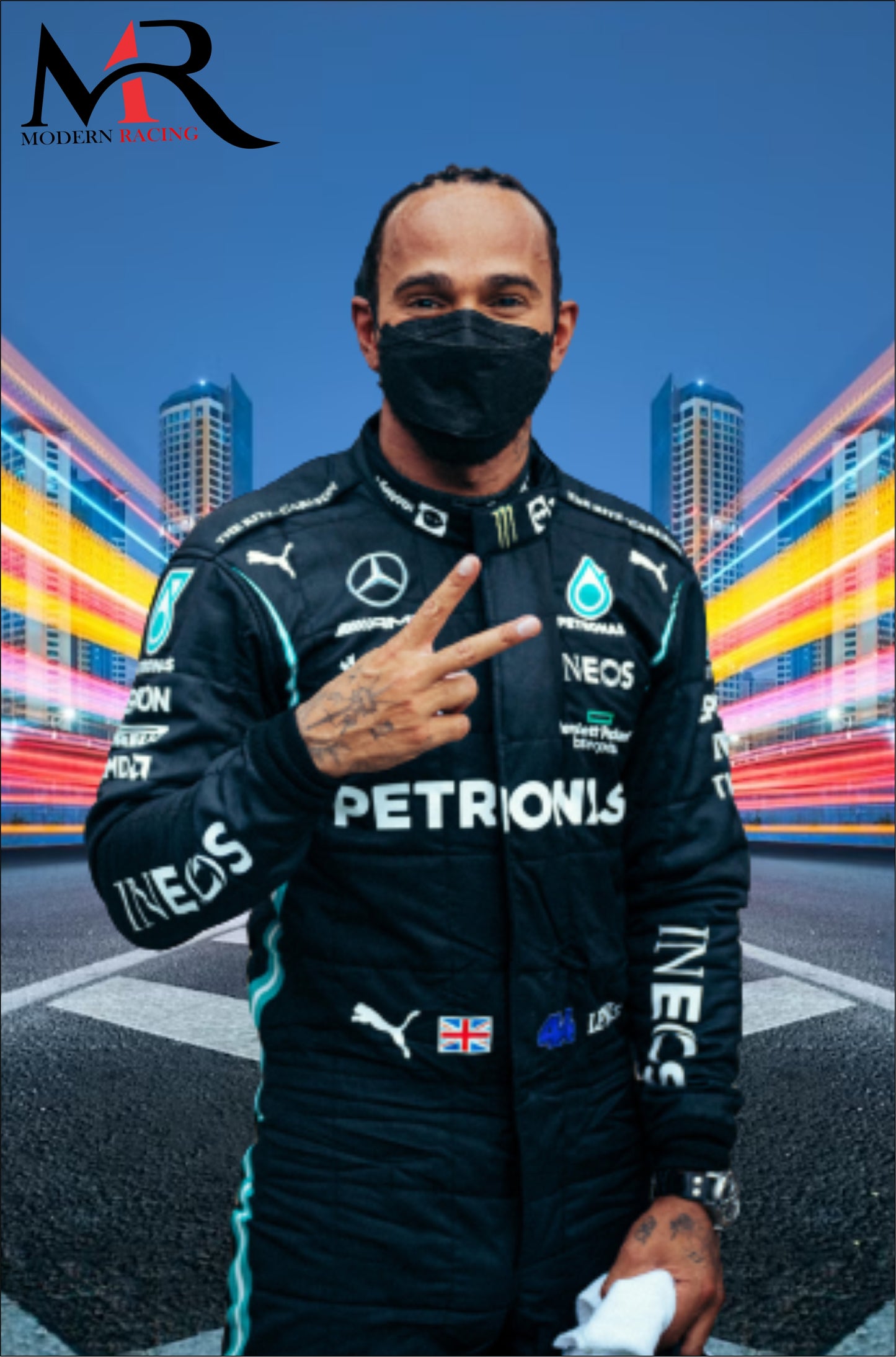 F1 Lewis Hamilton Mercedes AMG 2021 Race Suit