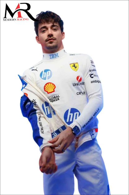 2025 CHARLES LECLERC MIAMI GRAND PRIX FERRARI F1 SUIT