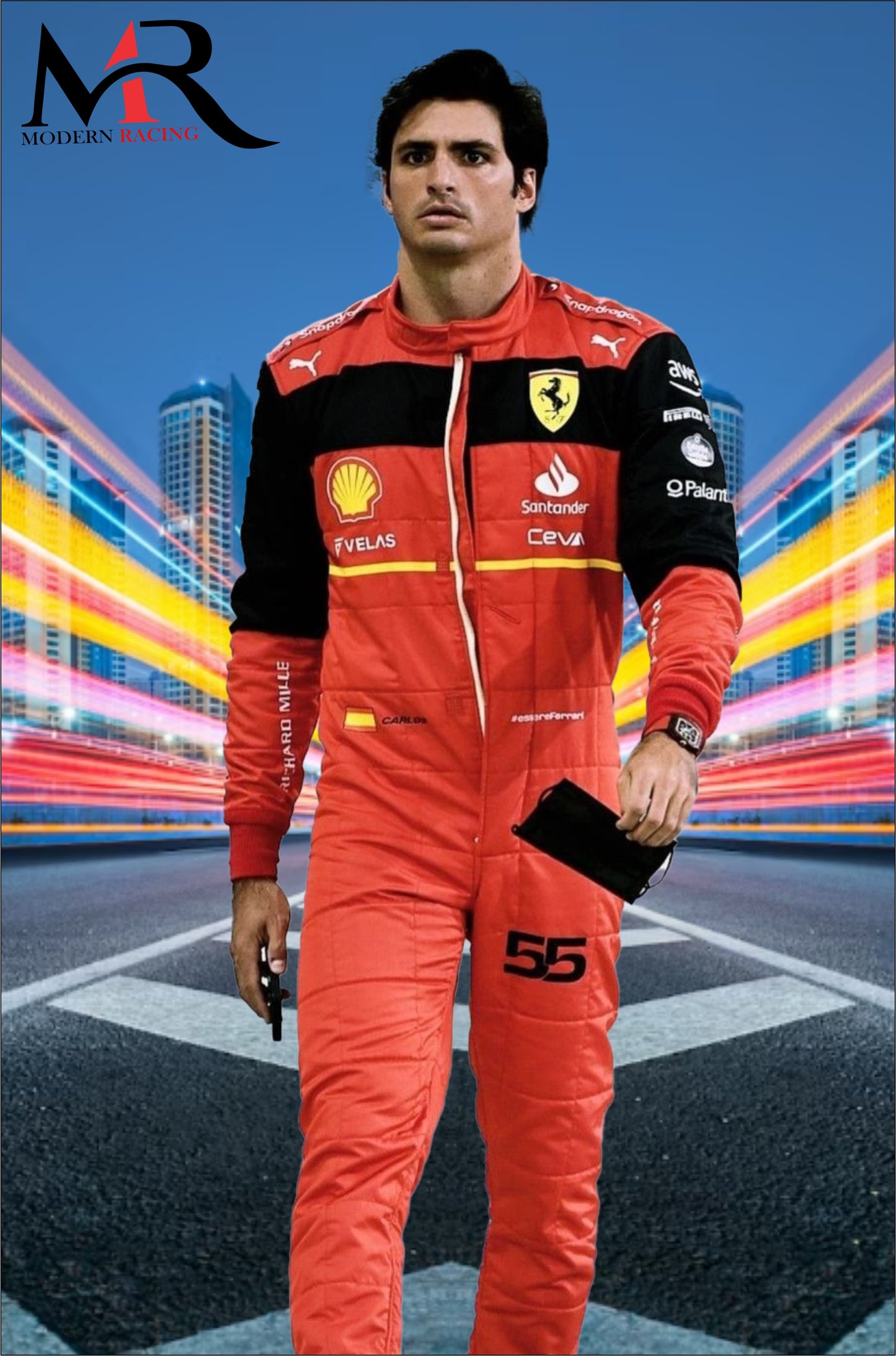 F1 Carlos Sainz 2022 Model Ferrar Suit