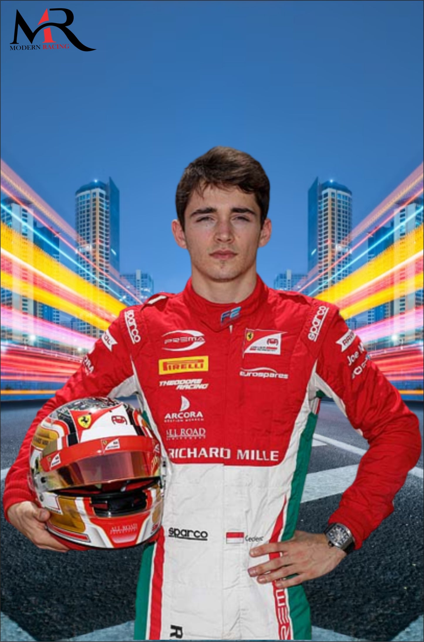 Charles Leclerc 2017 Formula 2 Race Suit