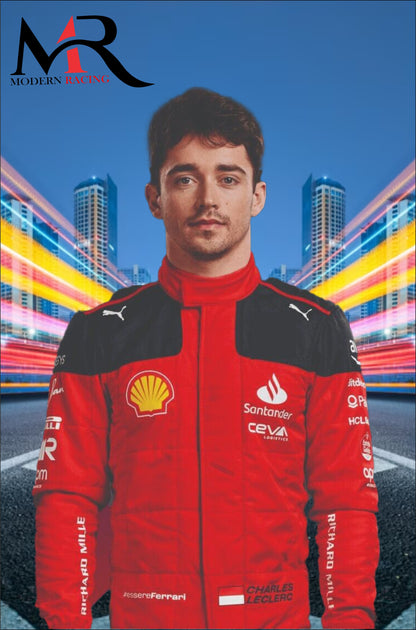 Charles Leclerc 2023 F1 Ferrari Suit