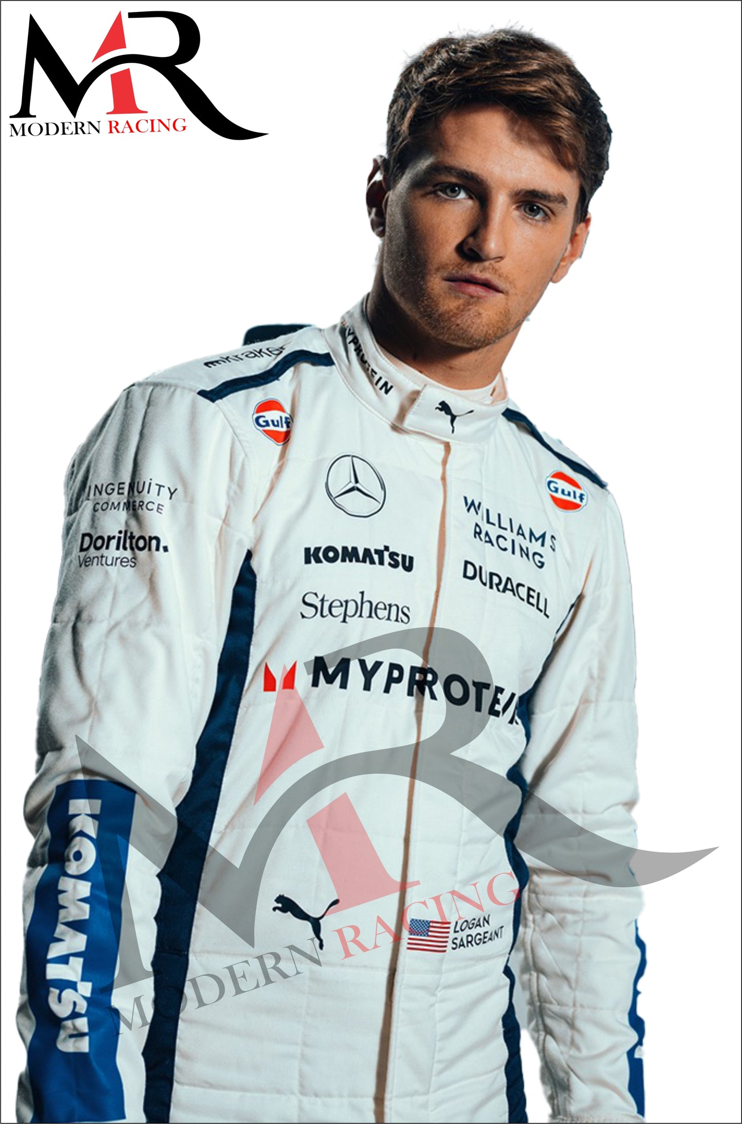 New LOGAN SARGEANT 2024 F1 RACE SUIT-WILLIAMS RACING