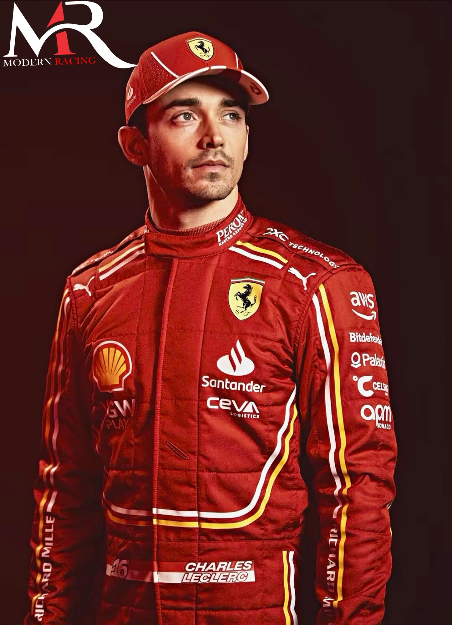 2024 CHARLES LECLERC F1 FERRARI RACE SUIT